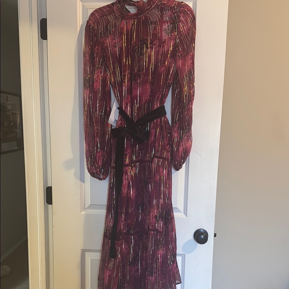 Elegant Pink and Black Women's Dress